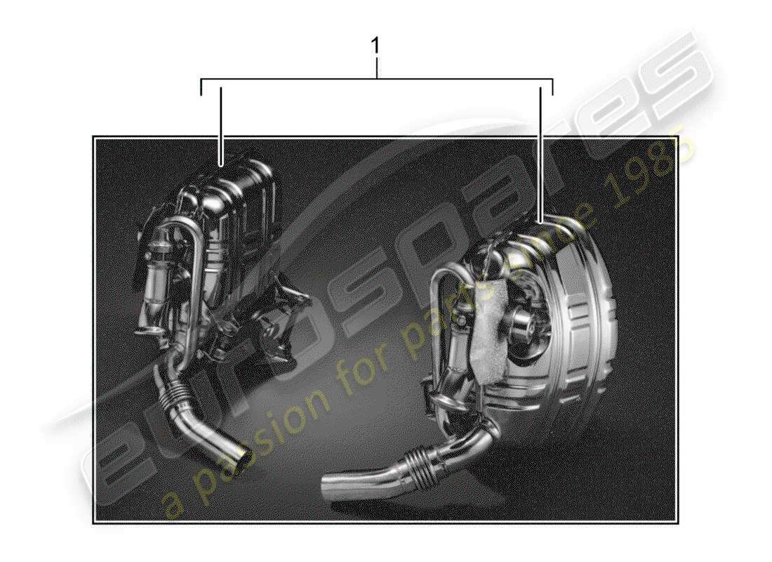 porsche 2003 (tequipment) auspuffanlage teilediagramm