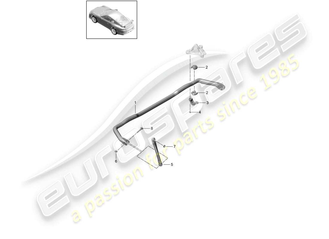 porsche 2015 (991-1 r/gt3/rs) stabilisator d - mj 2018>> ersatzteildiagramm