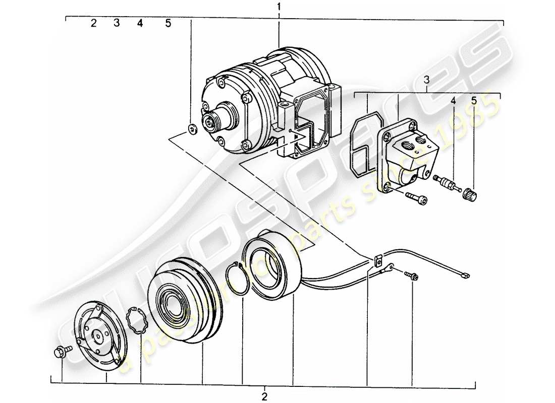 porsche 1994 (993) kompressor teilediagramm