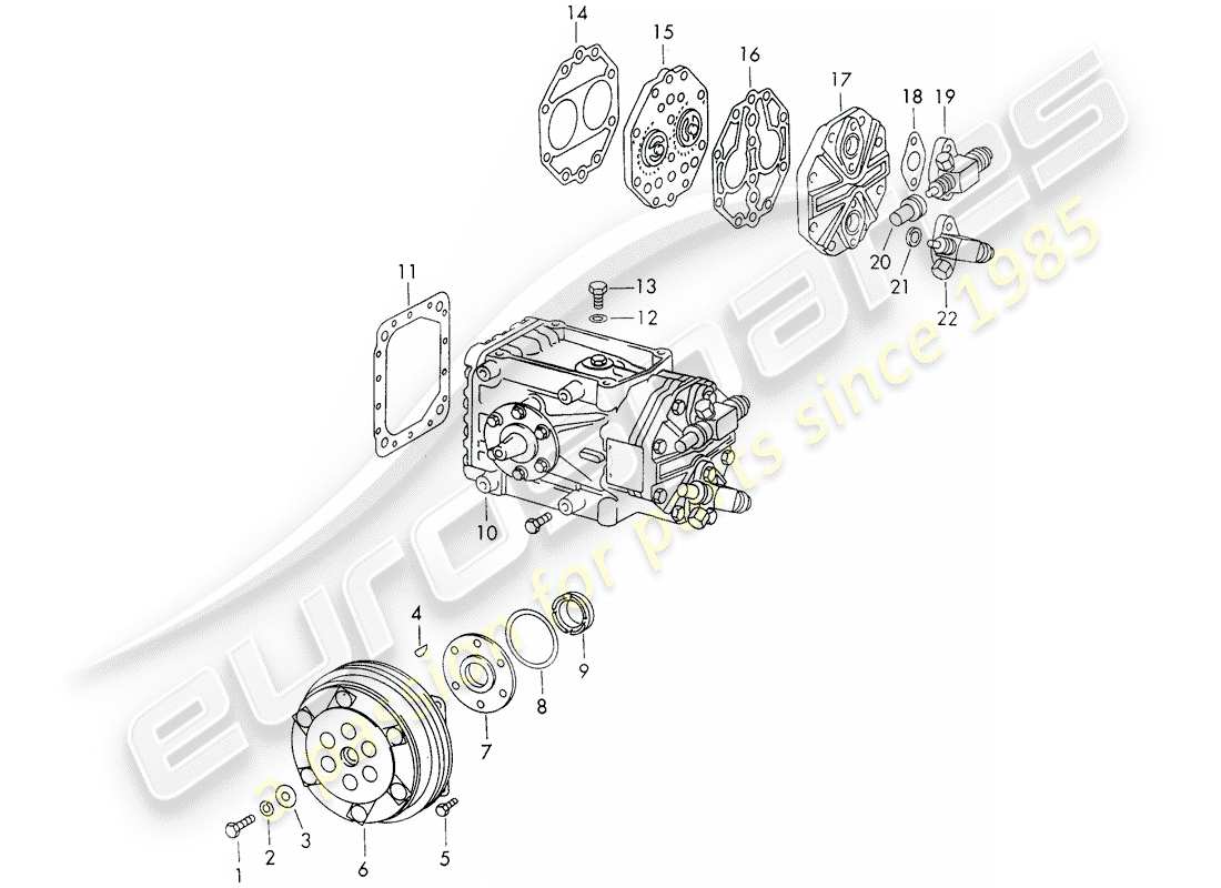 porsche 1967 (911/912) kompressor - kupplung - d - mj 1969>> ersatzteildiagramm