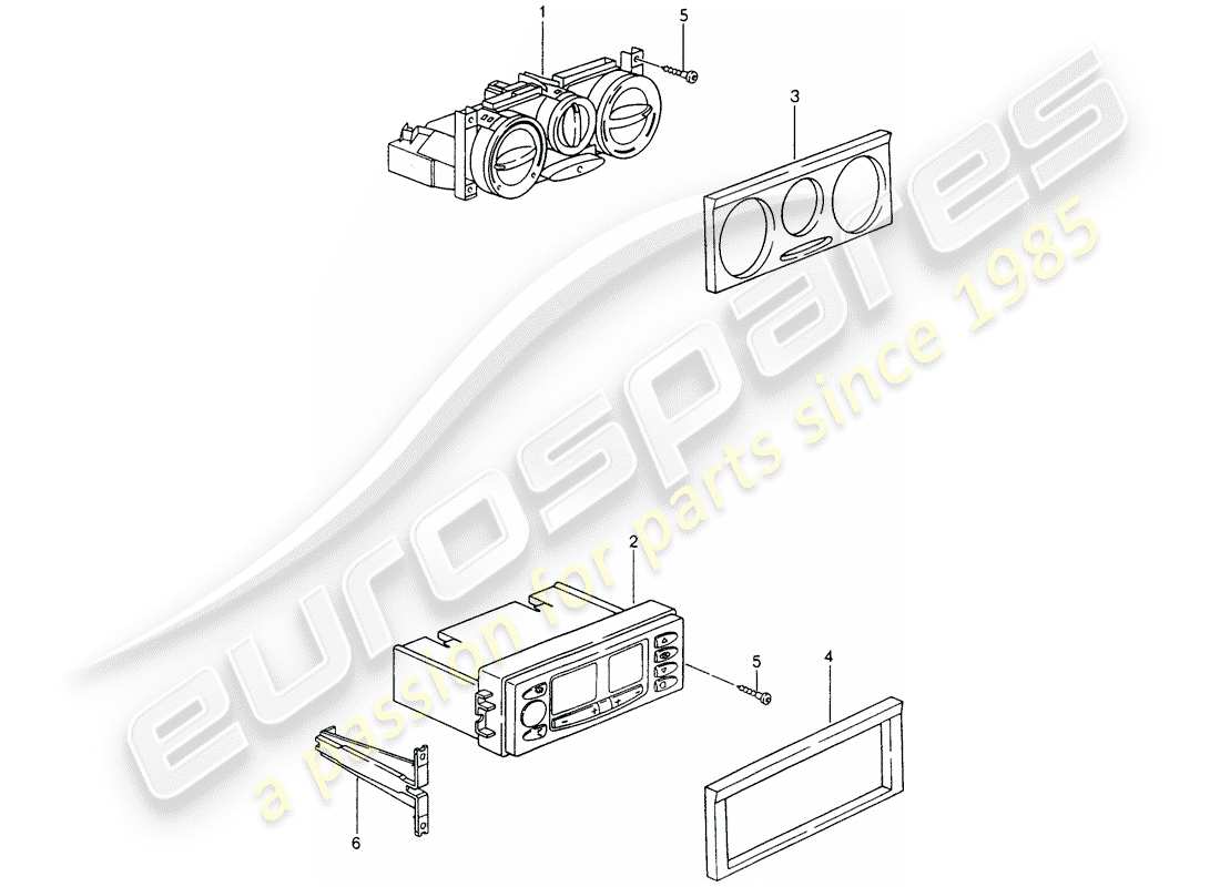 porsche 2002 (986 boxster) steuerschalter teilediagramm
