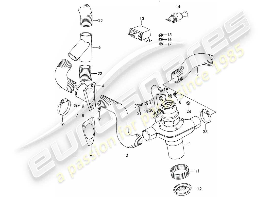 porsche 1965 (911/912) lüfter - -67 - standard - 68 - - - d >> - mj 1968 ersatzteildiagramm