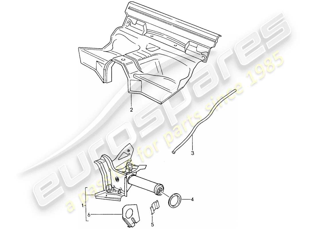 porsche 1992 (964) hinterachsquerrohr ersatzteildiagramm