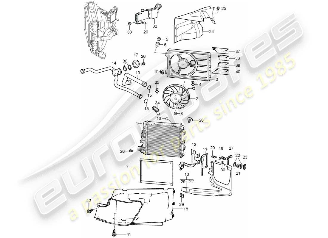 porsche 2007 (997-1 turbo / gt2) wasserkühlung 3 ersatzteildiagramm