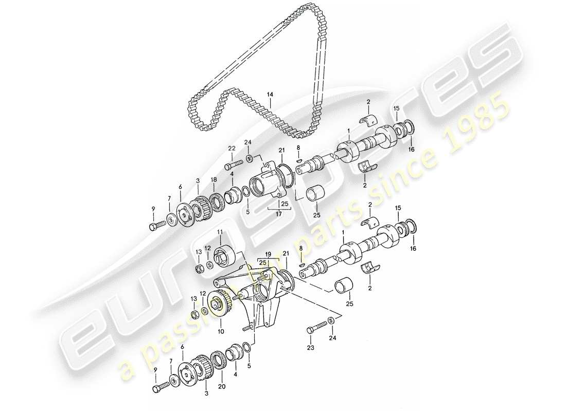 porsche 1990 (944) antriebsmechanismus - welle ersatzteildiagramm