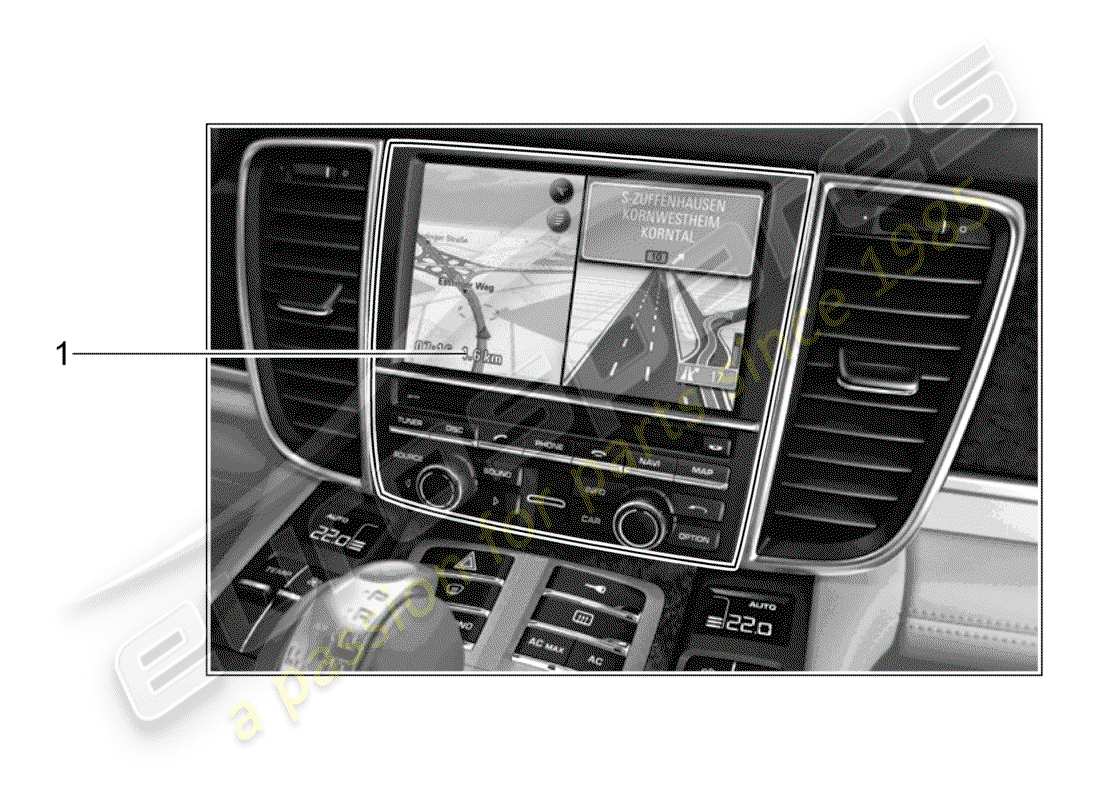 porsche 2016 (tequipment panamera) navigationssystem teilediagramm