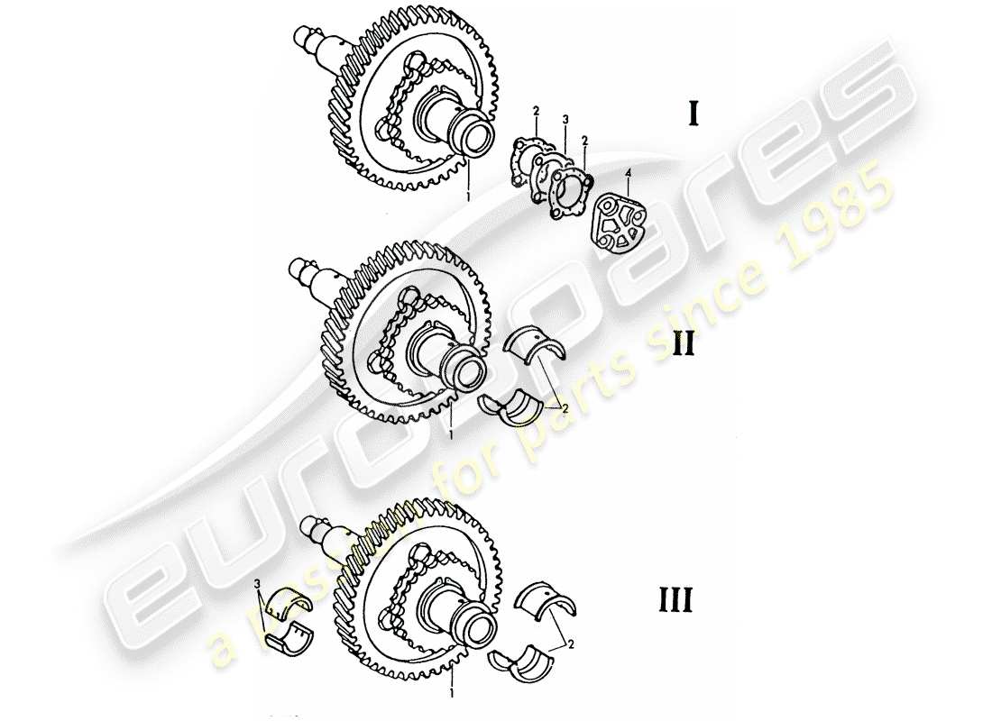porsche 1965 (911/912) zwischenwelle ersatzteildiagramm