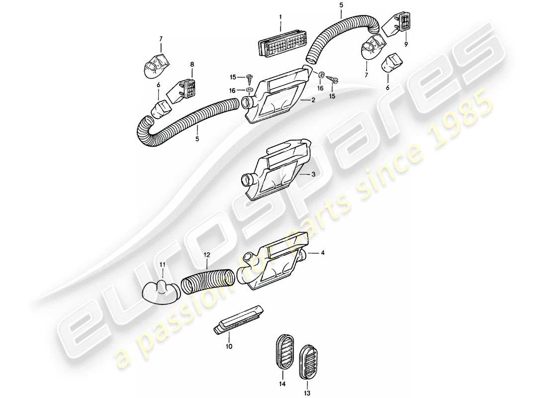 porsche 1980 (924) verzierung - entlüftung - luftschlauch - f 92-cn402 198>> - f 93-cn100 306>> teilediagramm