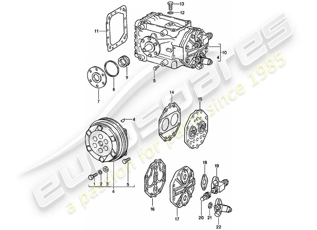 porsche 1981 (911) kompressor teilediagramm