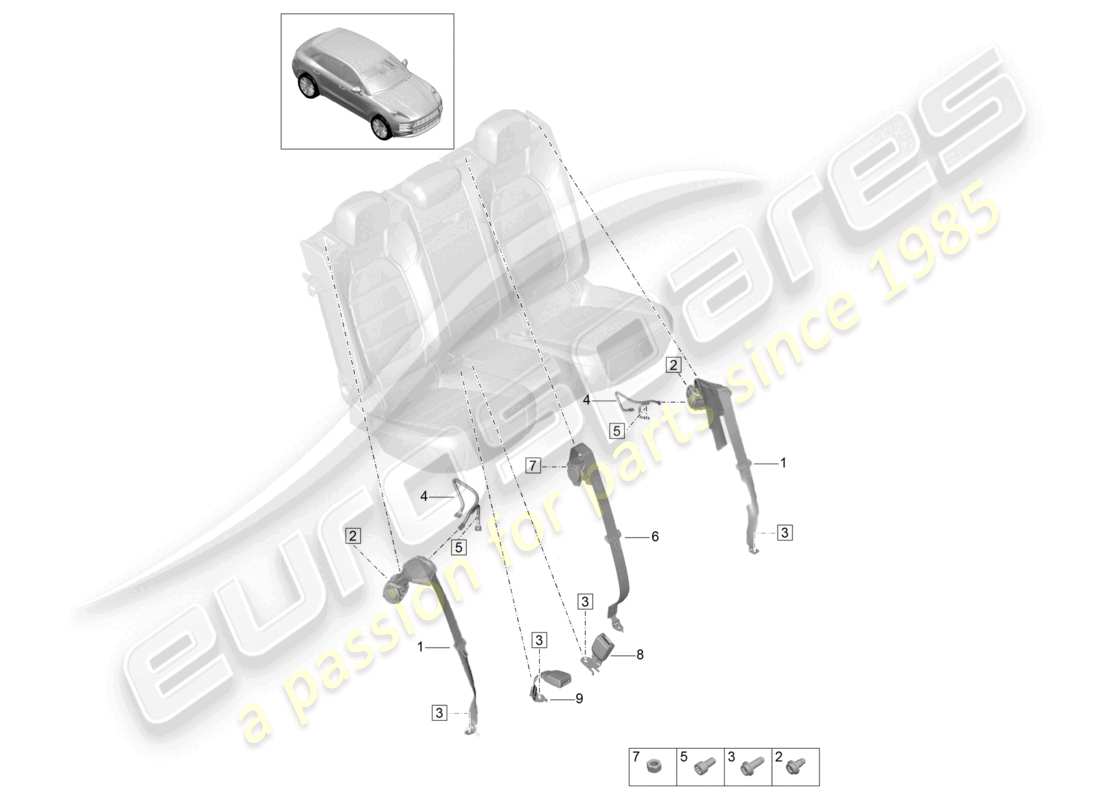 teilediagramm mit der teilenummer 95b857805d og6