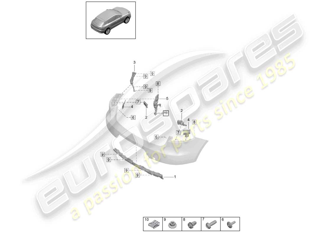 teilediagramm mit der teilenummer 95b 807 572 b