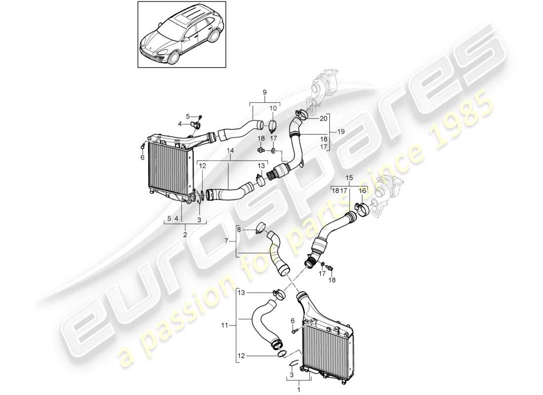 eine teilezeichnung aus dem porsche 2013 (cayenne e2 92a) teilekatalog