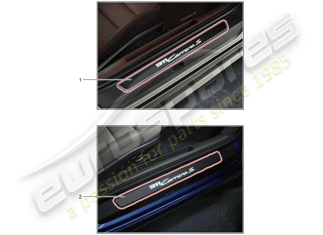 eine teilezeichnung aus dem porsche 2013 (tequipment 98x/99x) teilekatalog