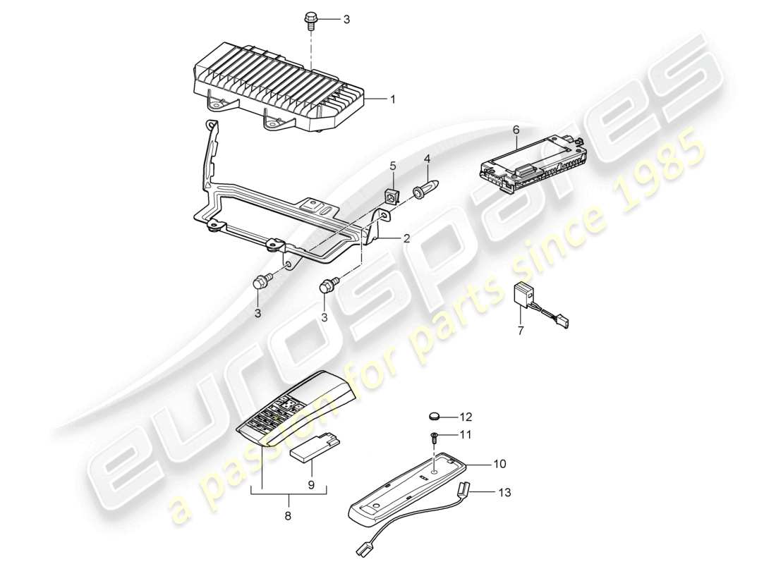 eine teilezeichnung aus dem porsche 2007 (cayenne e1 9pa) teilekatalog