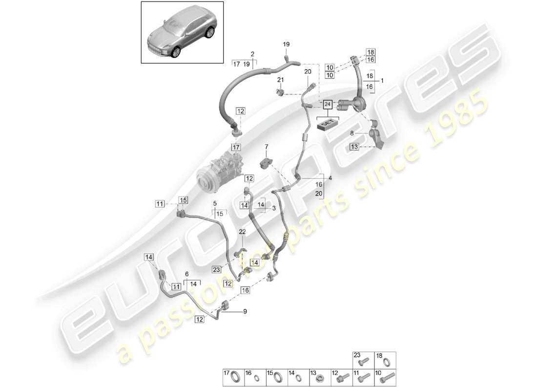 teilediagramm mit der teilenummer 95b816743m