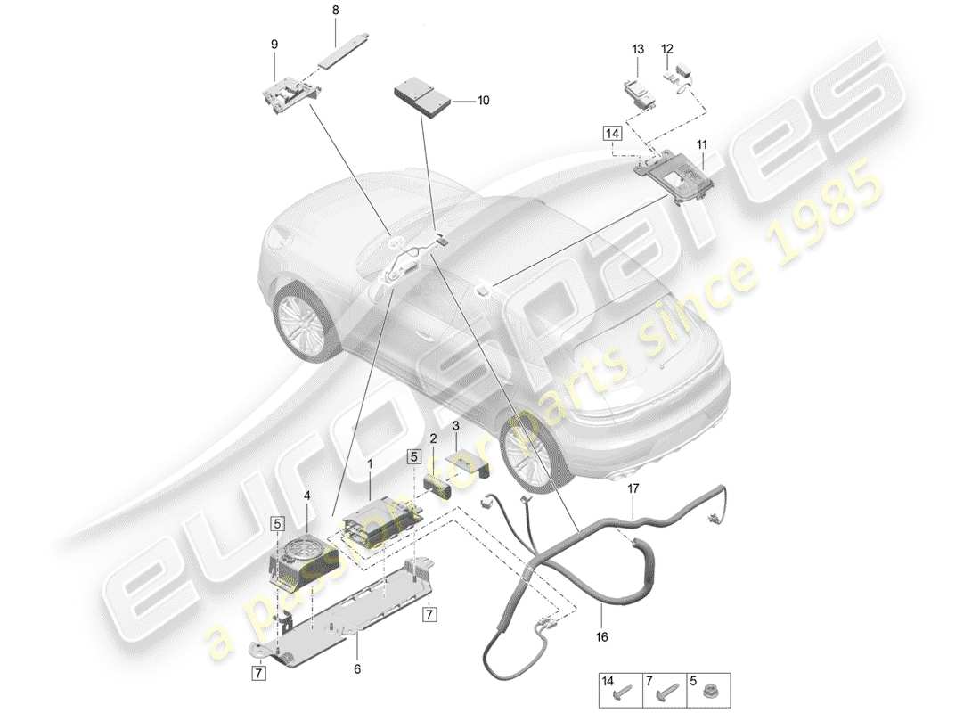 teilediagramm mit der teilenummer 95b035550cl