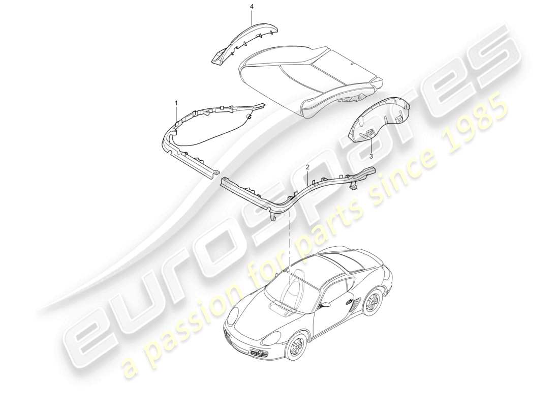 eine teilezeichnung aus dem porsche 2006 (987 cayman) teilekatalog