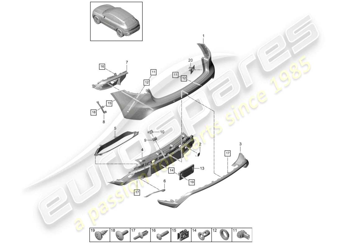 teilediagramm mit der teilenummer 95b807834agok1