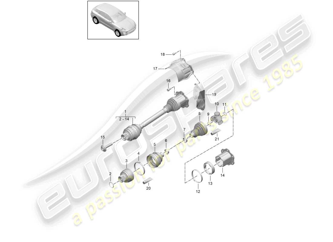 teilediagramm mit der teilenummer 95b407271k