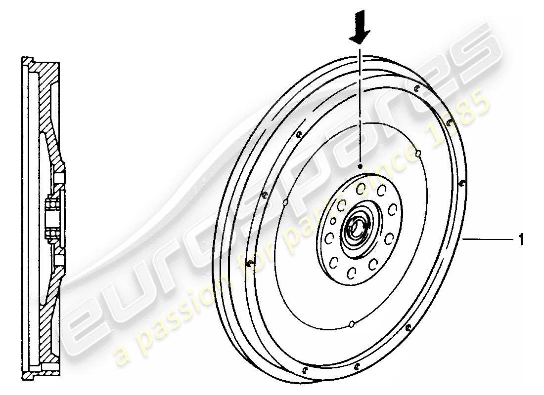 eine teilezeichnung aus dem porsche 1994 (refurbished and exchange catalogue) teilekatalog