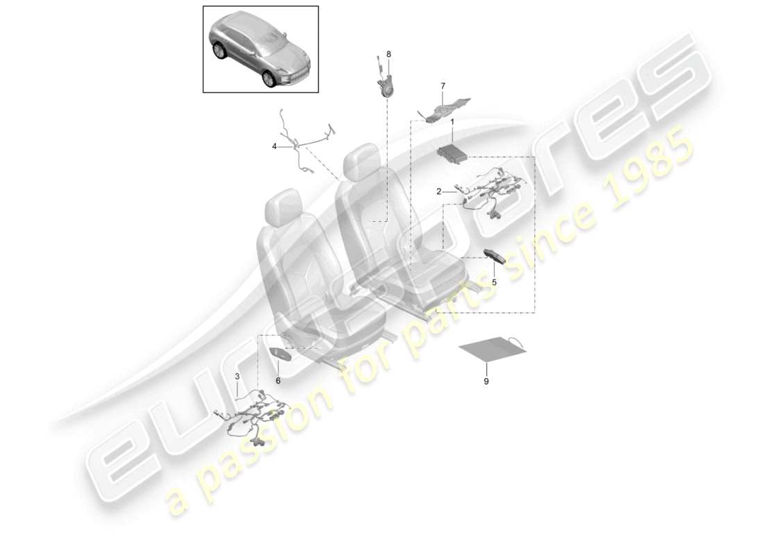 teilediagramm mit der teilenummer 95b971364eh