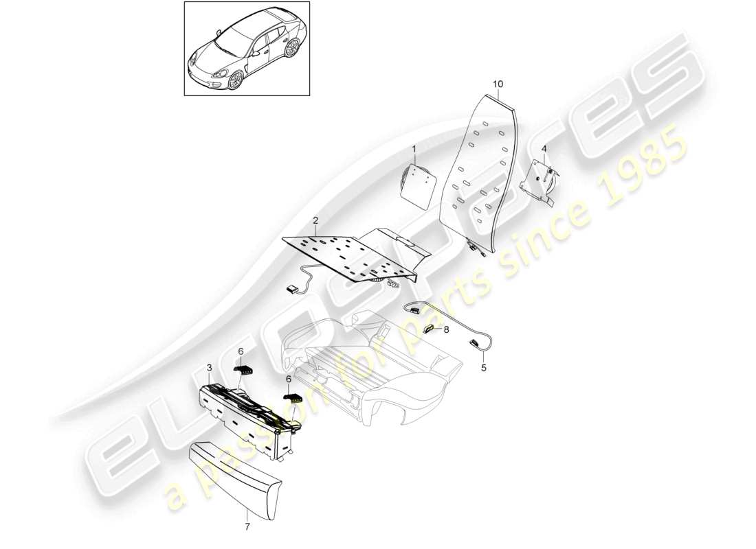 eine teilezeichnung aus dem porsche 2012 (panamera 970) teilekatalog