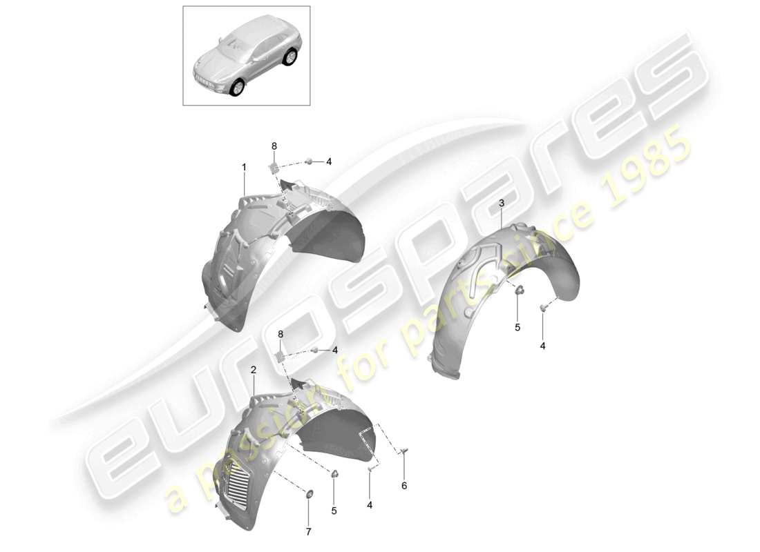 eine teilezeichnung aus dem porsche 2017 (macan) teilekatalog