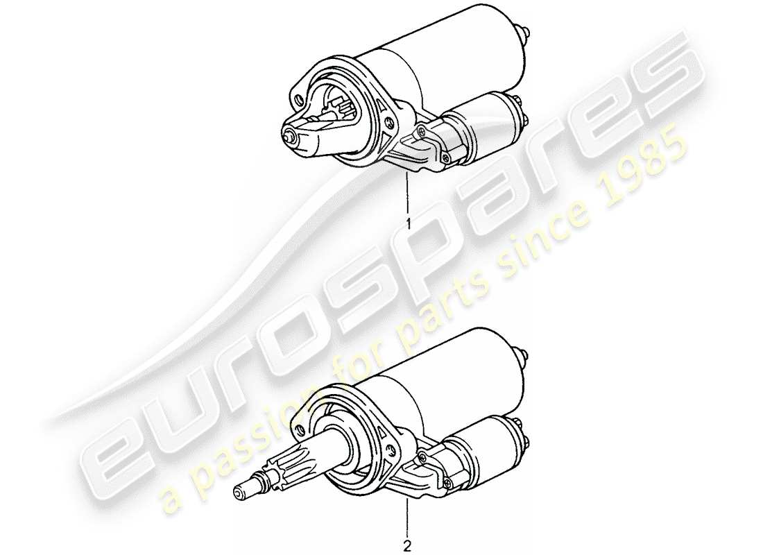 eine teilezeichnung aus dem porsche 2002 (refurbished and exchange catalogue) teilekatalog