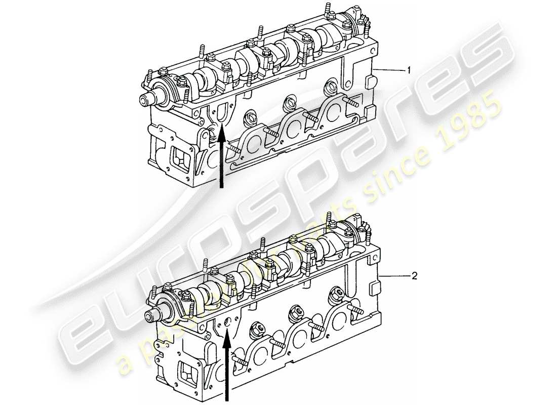 eine teilezeichnung aus dem porsche 2002 (refurbished and exchange catalogue) teilekatalog