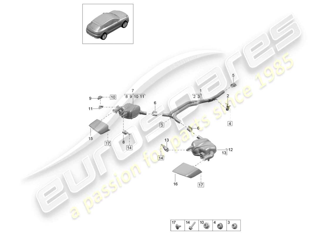 teilediagramm mit der teilenummer 95b253600ay