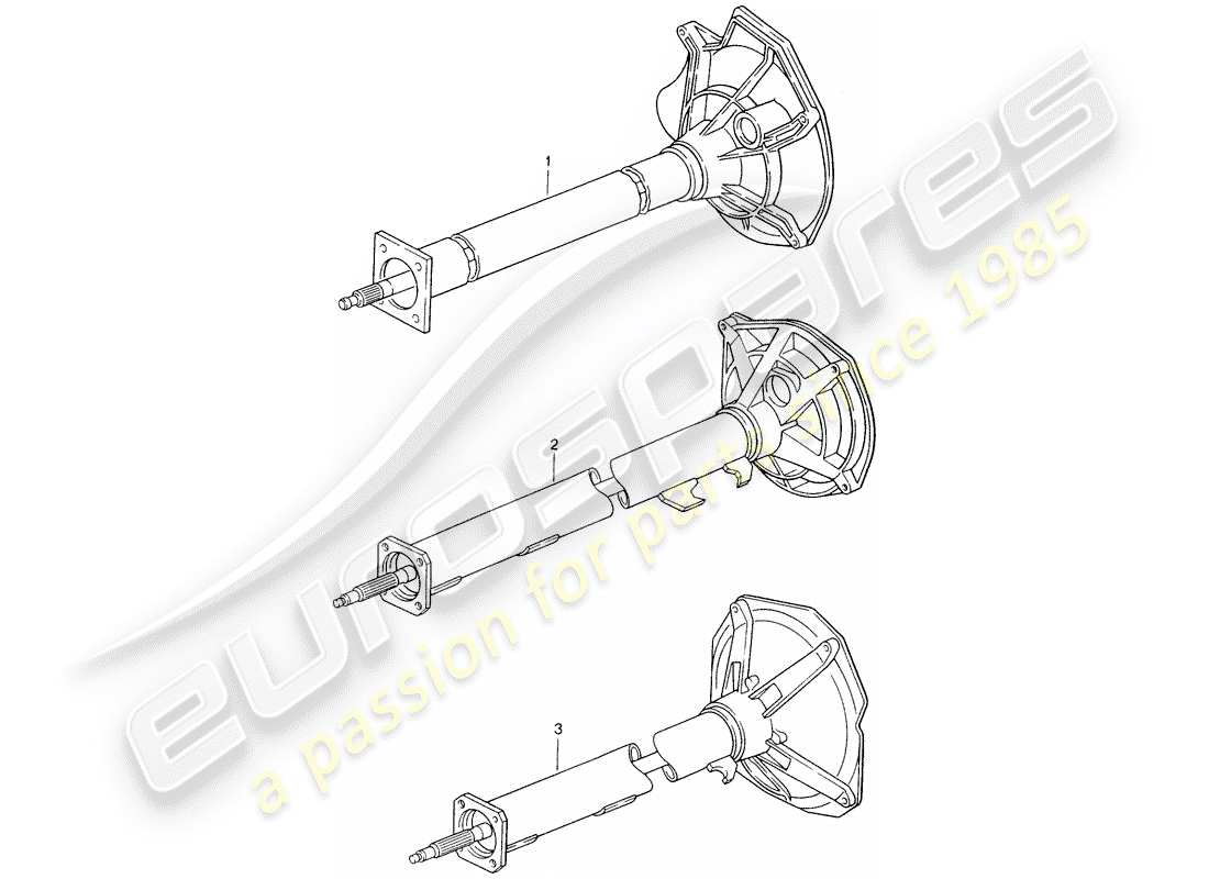 eine teilezeichnung aus dem porsche 1964 (refurbished and exchange catalogue) teilekatalog