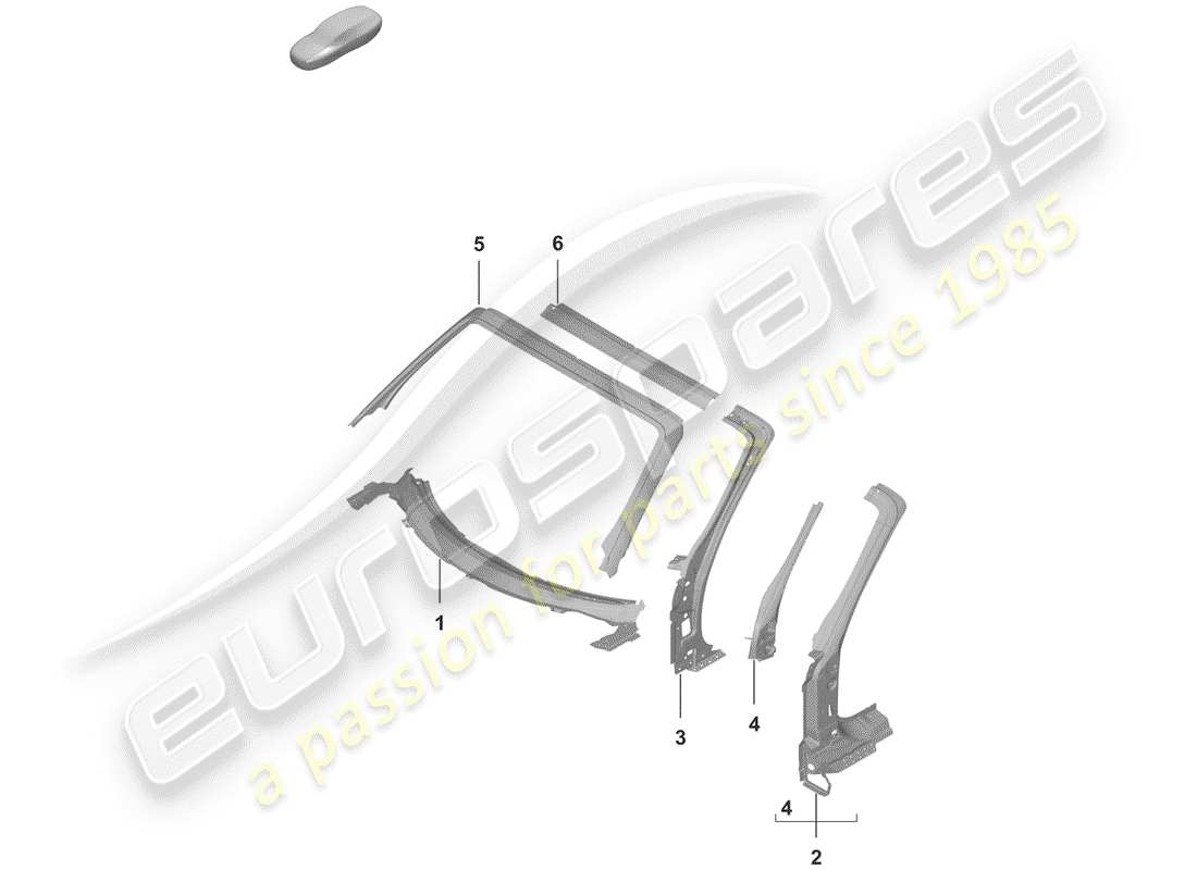 ein teilediagramm aus dem teilekatalog porsche 992