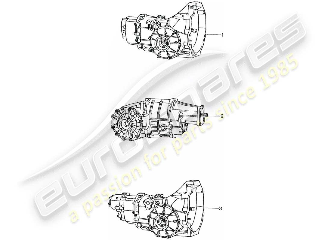 eine teilezeichnung aus dem porsche 1975 (refurbished and exchange catalogue) teilekatalog