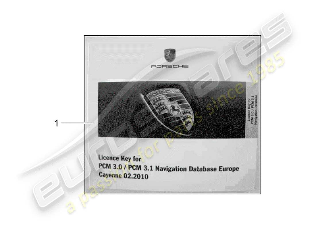 eine teilezeichnung aus dem porsche 2005 (tequipment cayenne) teilekatalog