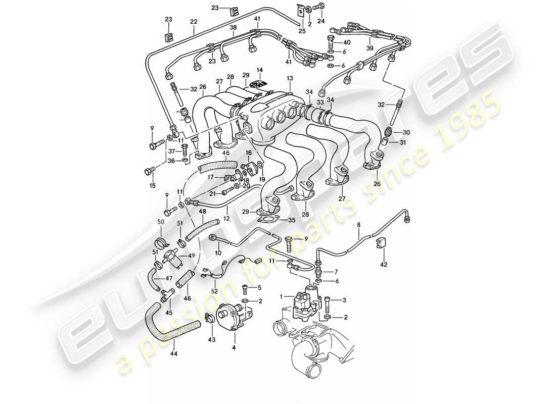 porsche 1985 (928) k-jetronic - 3 - d - mj 1983>> - mj 1983 ersatzteildiagramm