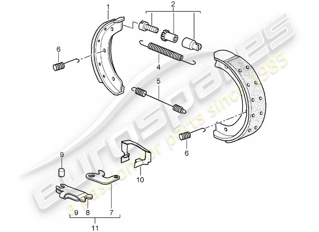 porsche 2007 (987 boxster) handbremse ersatzteildiagramm