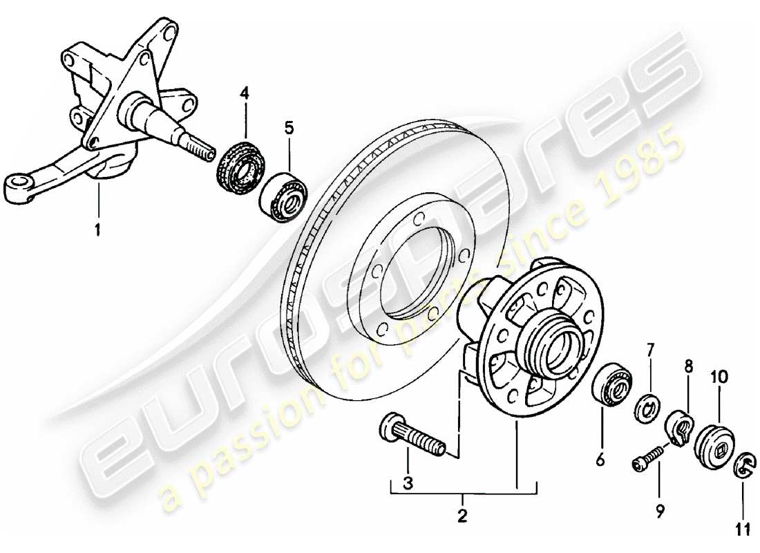 porsche 1982 (924) achsschenkel - - schmierstoffe ersatzteildiagramm