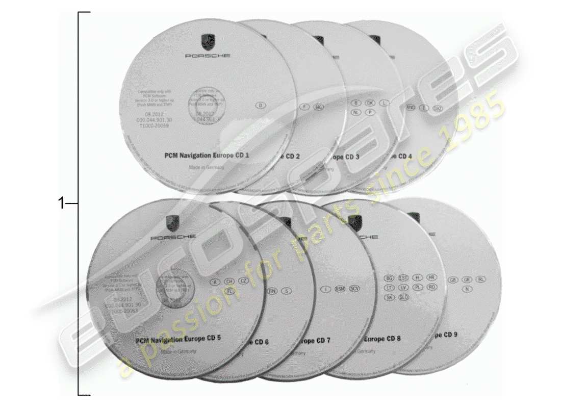 porsche 2004 (tequipment) navigation teilediagramm