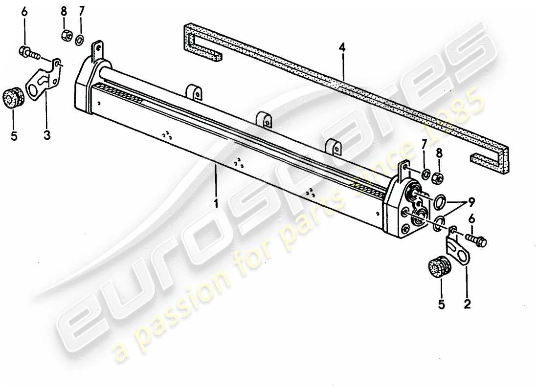 porsche 1992 (928) teilediagramm für die motorölkühlung