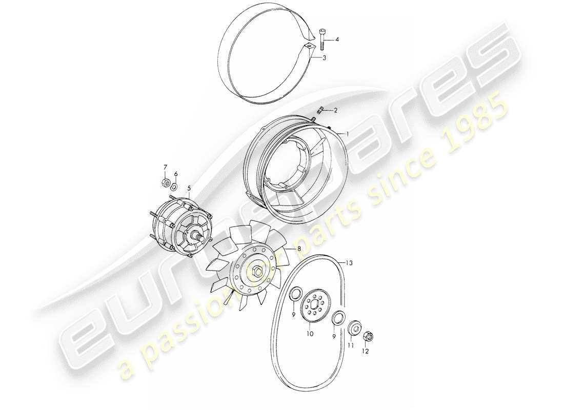 porsche 1965 (911/912) luftkühlung teilediagramm