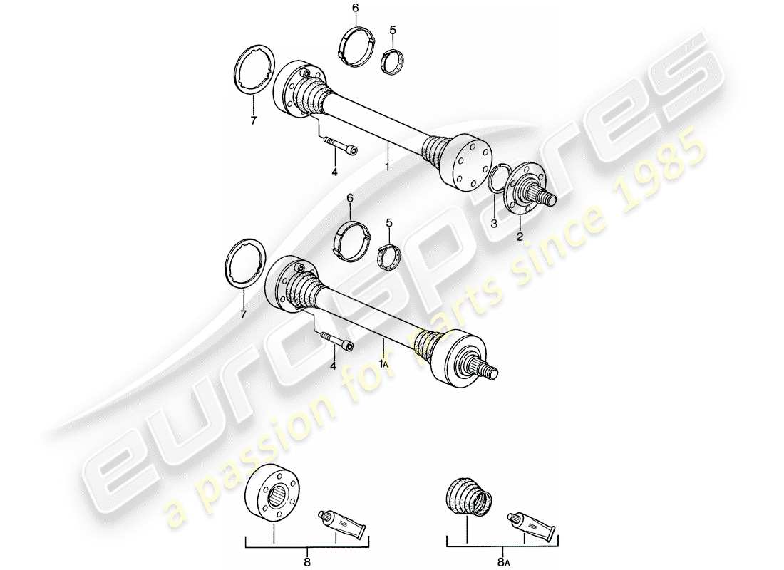 porsche 1978 (928) antriebswelle teilediagramm