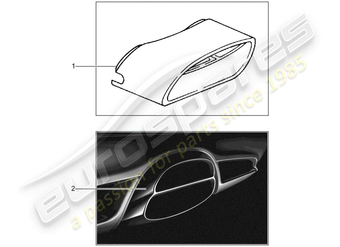 porsche 1993 (tequipment) tailpipe-ersatzteildiagramm