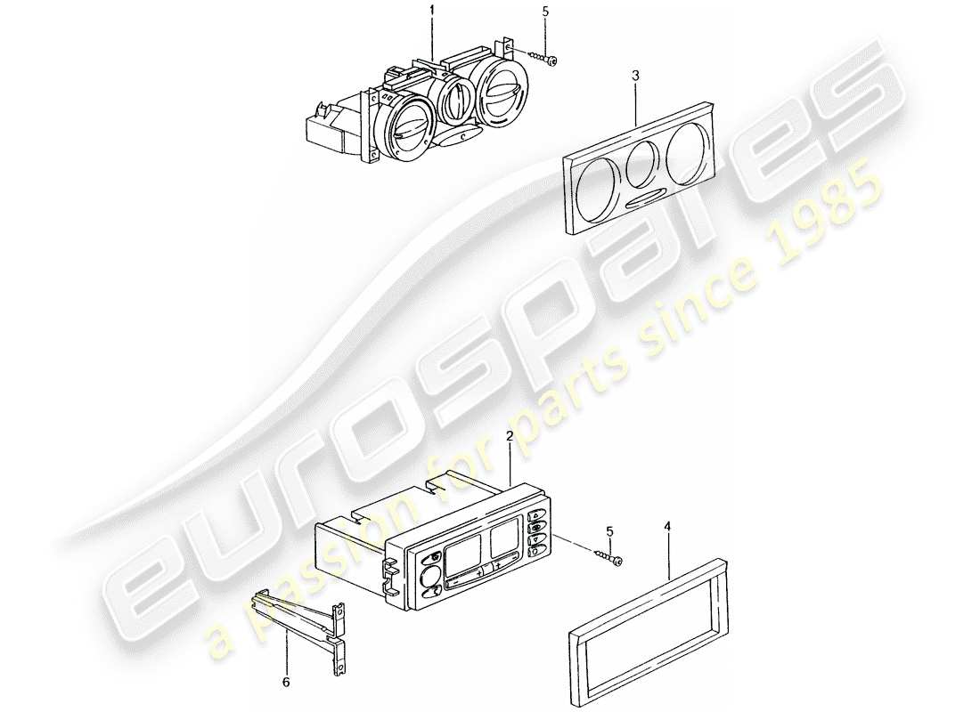 porsche 1998 (996) steuerschalter ersatzteildiagramm