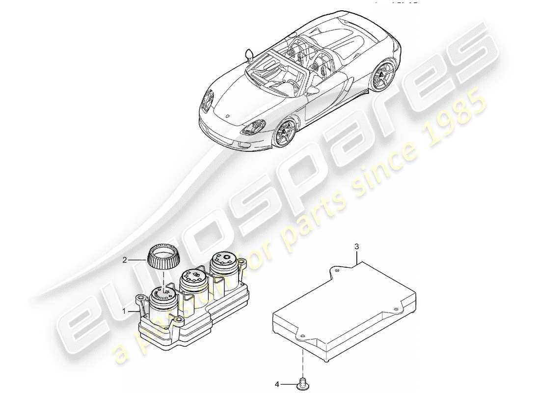 porsche 2005 (carrera gt) bedieneinheit - heizung - klimaanlage ersatzteildiagramm