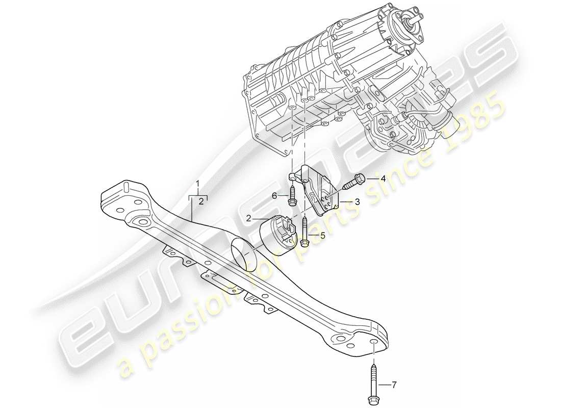 porsche 2008 (cayenne e1 9pa) verteilergetriebe-ersatzteildiagramm