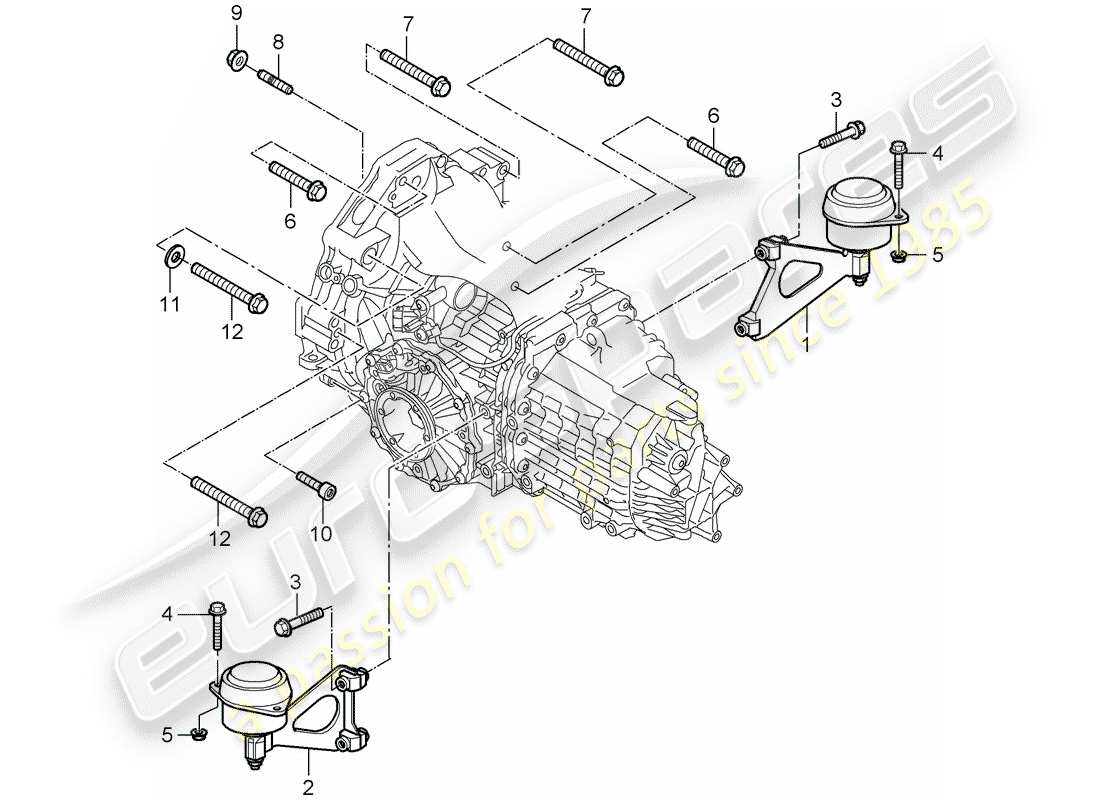 porsche 2007 (987 boxster) schaltgetriebe ersatzteildiagramm