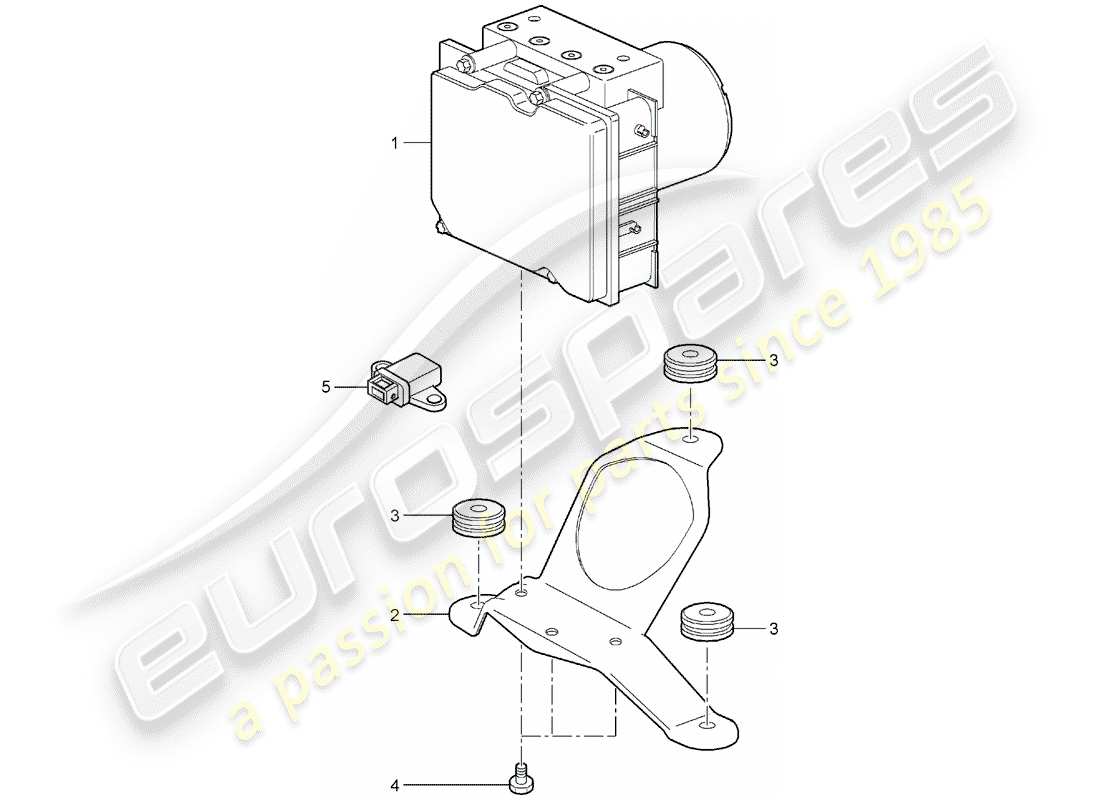 porsche 2008 (997-1) hydraulikeinheit teilediagramm
