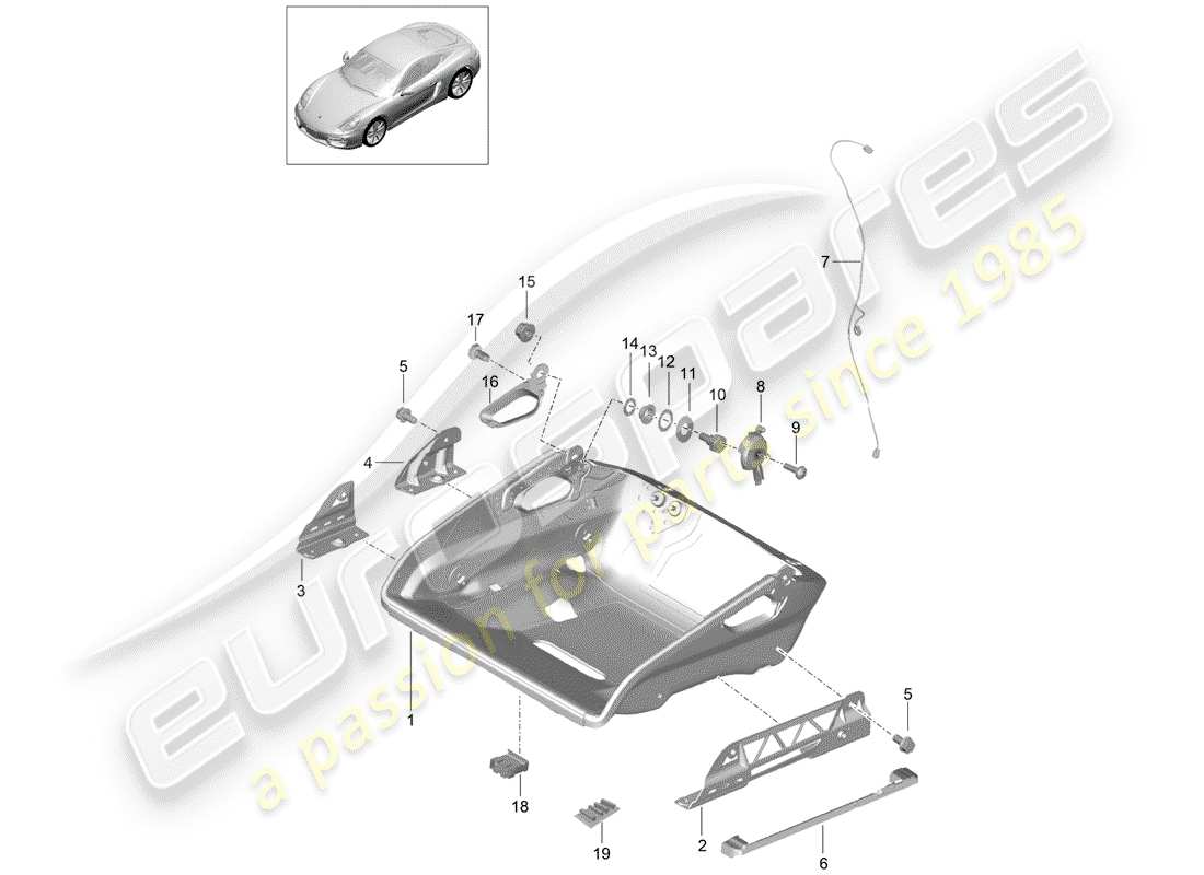 porsche 2014 (981 cayman) seat-ersatzteildiagramm