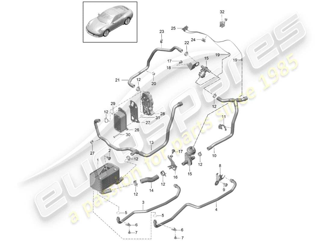 porsche 2020 (991-2) - pdk - teilediagramm