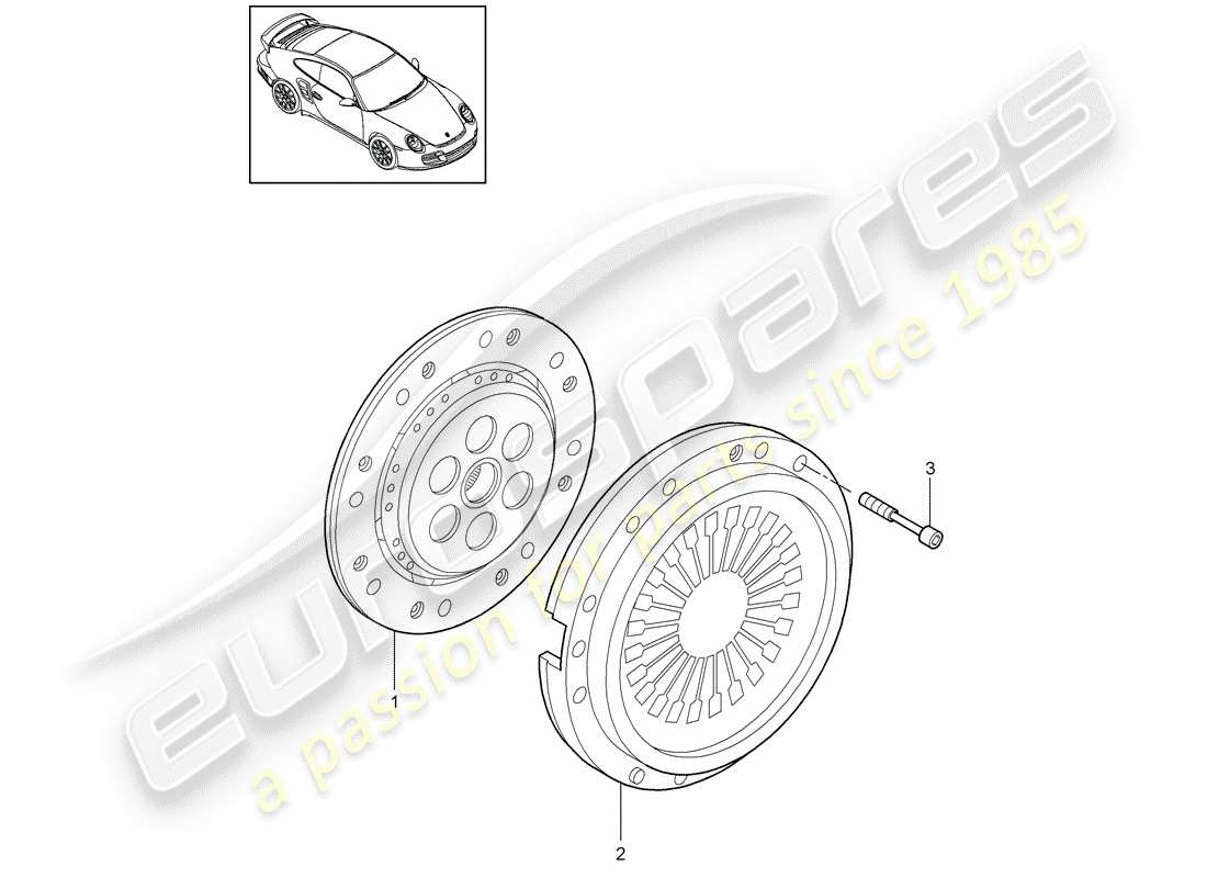 porsche 2013 (997-2 turbo / gt2 rs) kupplung teilediagramm